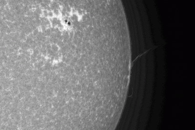 Fast CaK prominence. 5 frames in 3 minutes. - Astrophotography