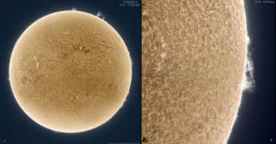 Хромосфера Солнца 17 августа 2023 года. - астрофотография