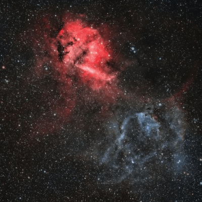 Sh2-132 или Туманность Лев в Цефее - астрофотография