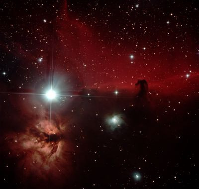 Flame and Horsehead Nebulae