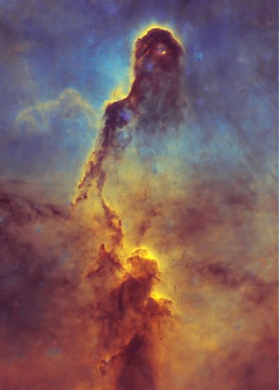 Хобот слона без звезд (Collinder 439, Trumpler 37) в Цефее в (Sinthetic L)SHO palette