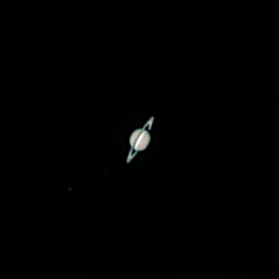 Tomorrow's Saturn and a bit of Titan with Rhea. - Astrophotography