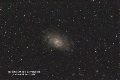 M 33 galaxy in Triangulum - Astrophotography