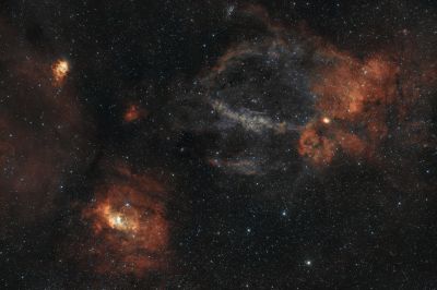 Пузырь (NGC 7635), Клешня (SH2-157), Северная лагуна (NGC 7538), Соня (NGC 7510)