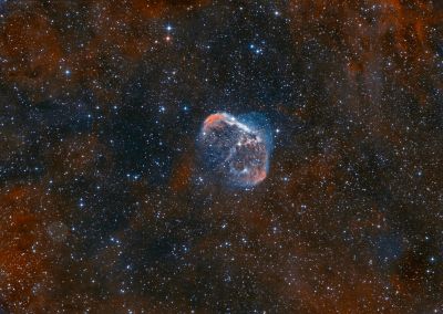 Полумесяц и Мыльный Пузырь в сумерках - астрофотография