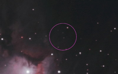 Изменение яркости звезды в БТО