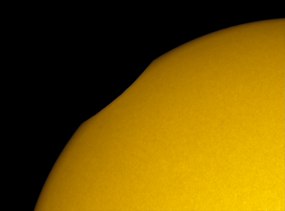 Окончание солнечного затмения 10.06.2021 15:16 - астрофотография