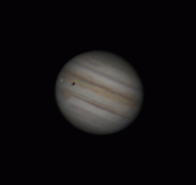 Jupiter and Io animation 06.08.2021 1:30 - 1:45