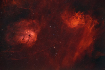NGC 1893 Flaming Star and IC 410 Tadpoles - Astrophotography