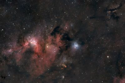 SH2-155 "Пещера", vdB-155 и несколько LDN