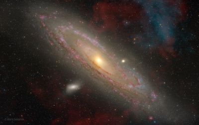 Andromeda Nebula with hydrogen and oxygen - Astrophotography
