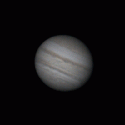 Анимация вращения Юпитера за 66 минут 08 Августа 2022 года - астрофотография