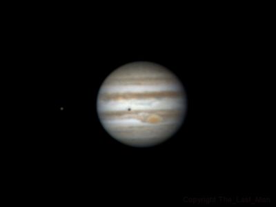 Jupiter and shadow of Europa (9 dec 2014, 5:45)