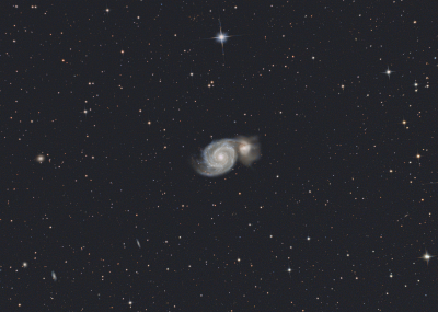 Галактика Водоворот (Whirpool Galaxy - M51) - астрофотография