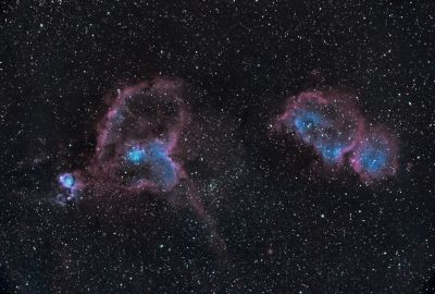 Heart (IC 1805), Soul (IC 1805) and Fish Head (IC 1795)