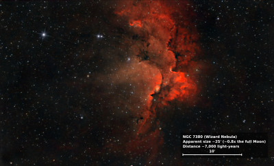 The Wizard Nebula, also known as NGC 7380 - Astrophotography