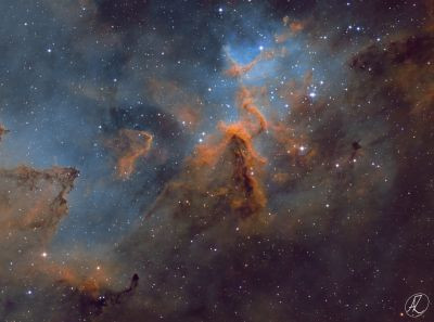 Melotte 15 (Heart of the Heart Nebula) in the SHO palette - Astrophotography