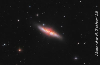 M82 (Cigar Galaxy) in HaRGB filters