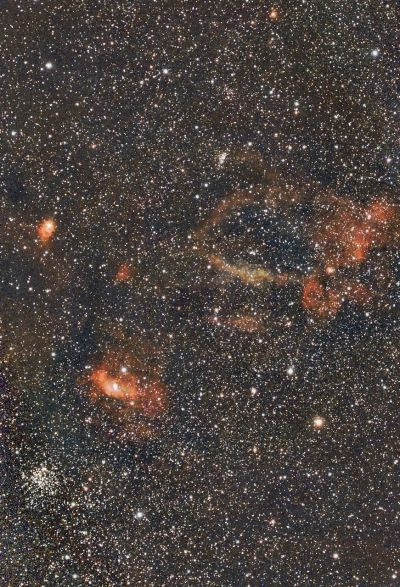 Sh2-157, NGC7635, NGC7538, M52 – the Lobster Claw, the Bubble, the Northern Lagoon, and the Scorpion cluster. - Astrophotography