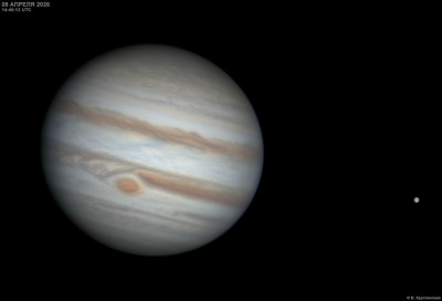 Jupiter and Europa. - Astrophotography