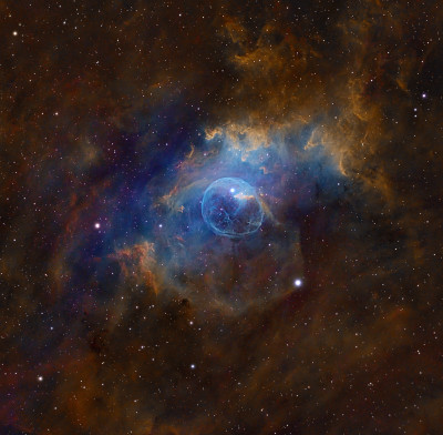 NGC 7635 - Bubble nebula (Hubble palette) - Astrophotography
