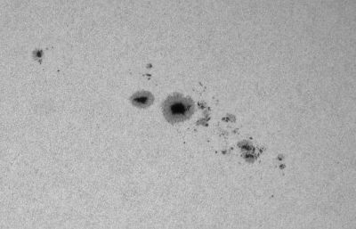 Солнце, AR 14115 и 14114 08:43 UTC+05 18.06.2025.