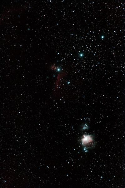Nebulas in Orion - M42, M43, Horse Nebula, M78.