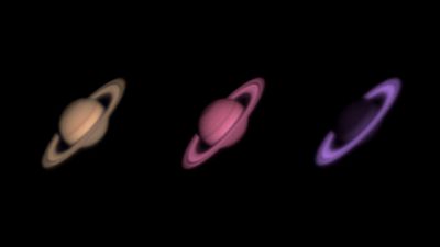 Сатурн, коллаж - астрофотография