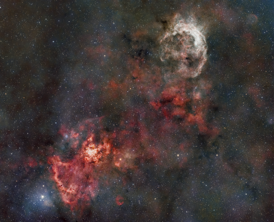 The Banana Nebula (NGC3199) and RCW49