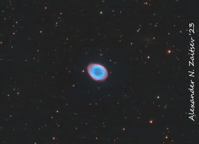M57 (Ring Nebula) in (Ha+R)G(OIII+B)