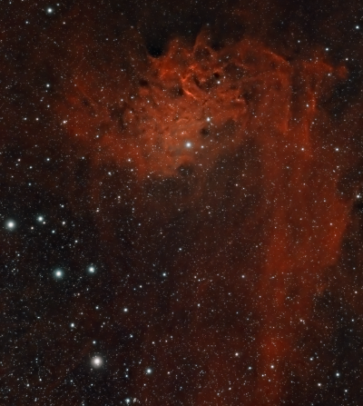 Туманность пламенеющей звезды (SH 2-229) - астрофотография