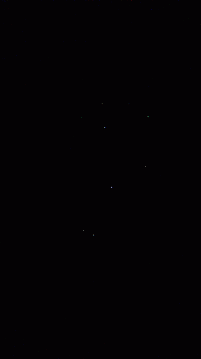 Движение Плеяд (М45) в поле зрения окуляра