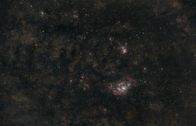 The M8 Lagoon Nebula and M20 Trifid Nebula. - Astrophotography