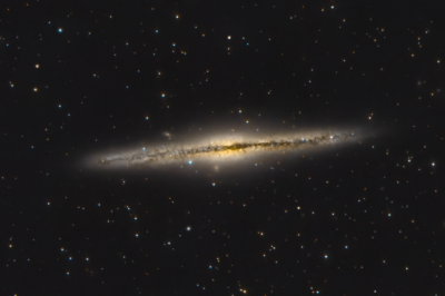 NGC 891 - Спиральная галактика - астрофотография