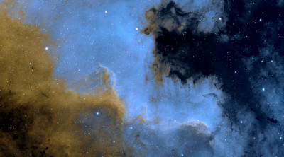 Wall in Cygnus (fragment of NGC 7000) - Astrophotography