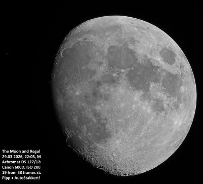The Moon and Regulus - Astrophotography