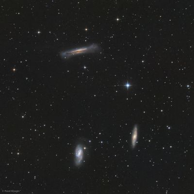 Триплет Льва Галактики M65, M66, NGC 3628