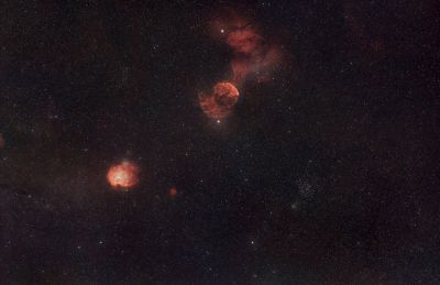 IC 443 - туманность Медуза и  NGC 2174 - туманность Голова обезьяны