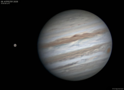 Jupiter and Ganymede. - Astrophotography