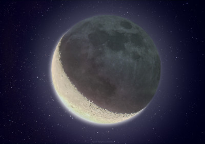 The Moon with ashen light. - Astrophotography