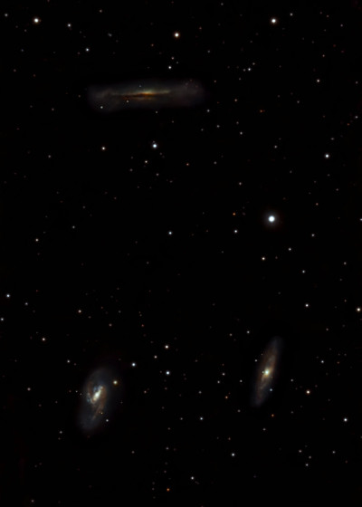 The Leo Triplet is a group of three spiral galaxies in the constellation Leo. - Astrophotography