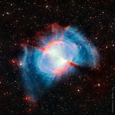 M27 в фильтрах Ha и OIII