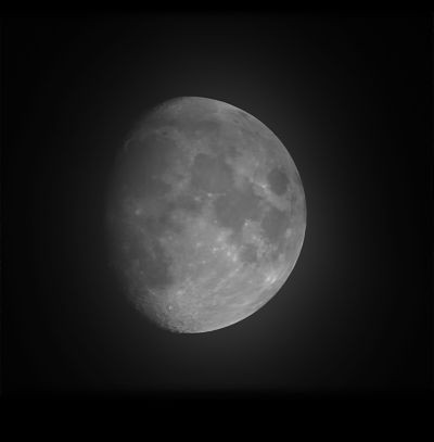 Moon behind clouds - Astrophotography