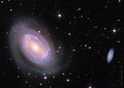 Район NGC4725 и UGC7977 в LRGB
