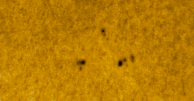 Активные области на Солнце во время затмения 10 июня 2021 16:42. - астрофотография