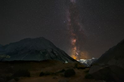 The Milky Way near the Bezengi alpine camp. - Astrophotography