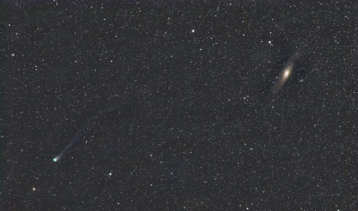 12p Pons Brooks and M31 - астрофотография
