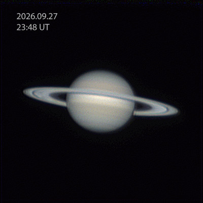 Spokes in Saturn's Rings, animation of rotation - Astrophotography