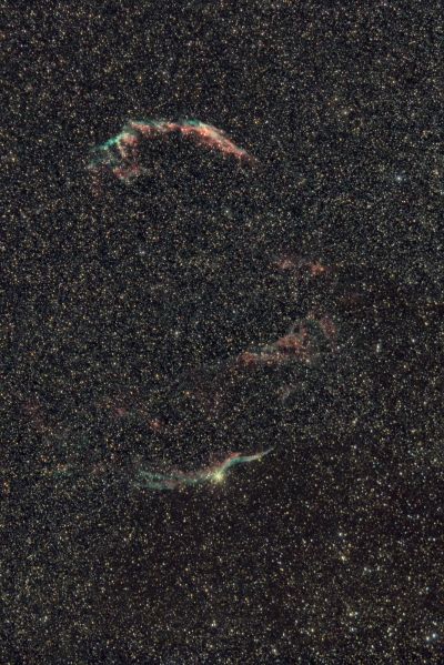 Туманность Вуаль в созвездии Лебедя