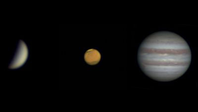 Венера, Марс, Юпитер в Celestron 8"